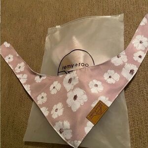 Pink Floral Dog Bandana Harness Accessory